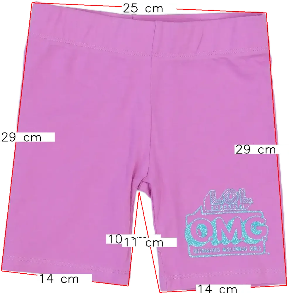 Rózsaszín LOL Rövidnadrág EU 116 / UK 6 év / US 6 év/S