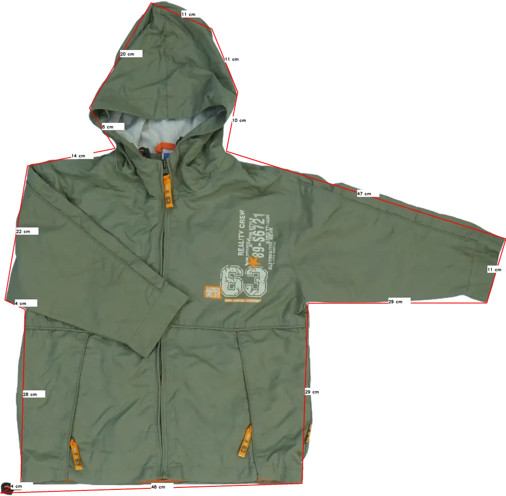 Zöld Topolino Esőkabát EU 122 / UK 7 év / US 7 év/M