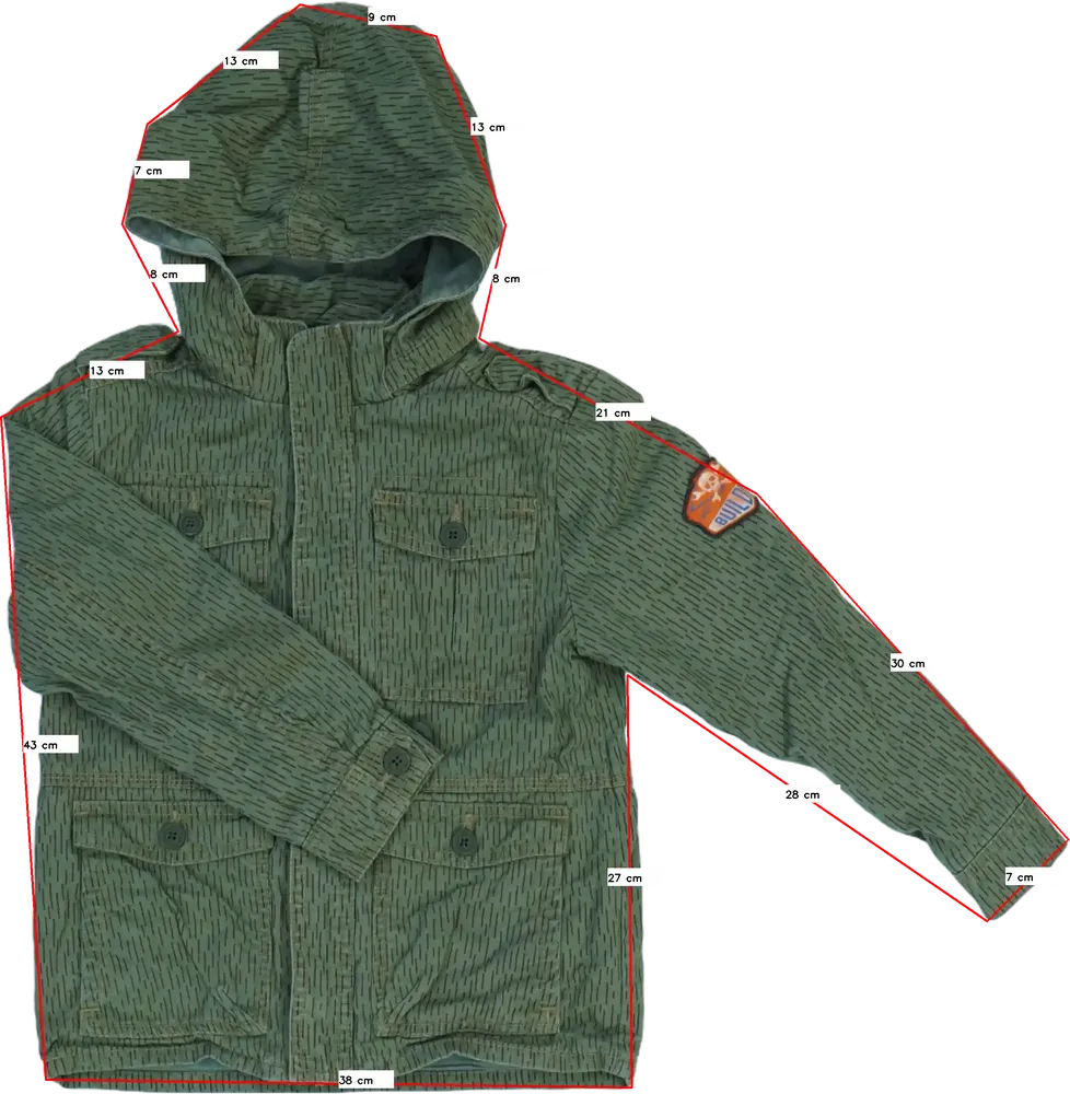 Zöld Egyéb Átmeneti kabát EU 122 / UK 7 év / US 7 év/M