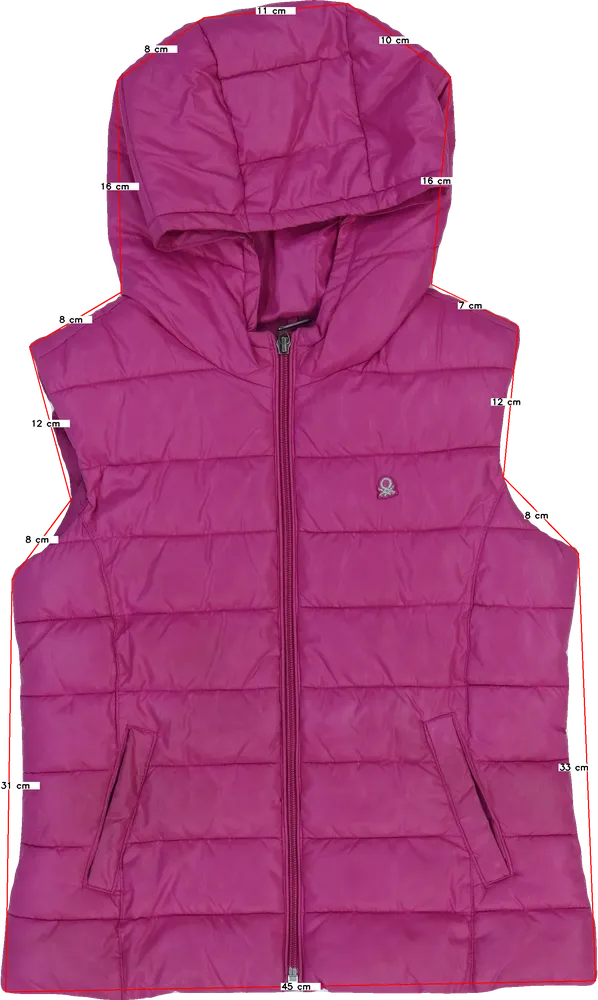 Rózsaszín Benetton Mellény EU 146 / UK 11 év / US 12 év/L