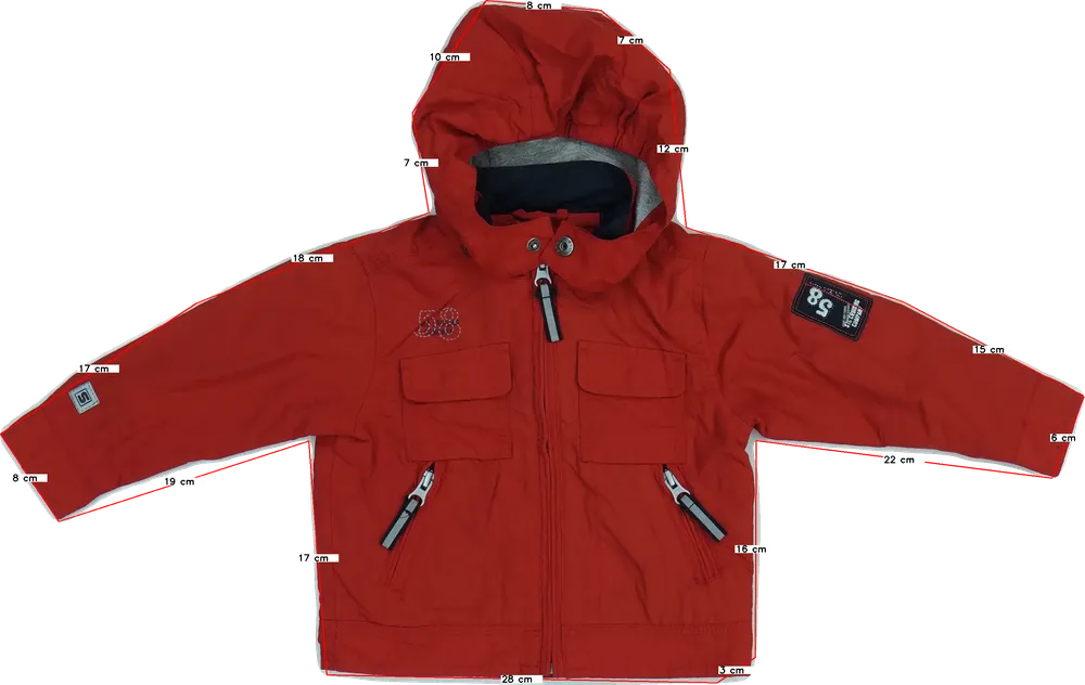 Piros Egyéb Széldzseki EU 74 / UK 6-9 hónap / US 6-9 hónap