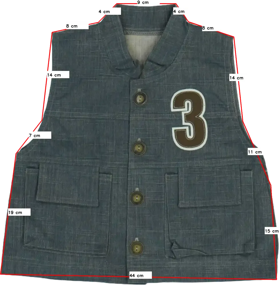 Szürke Egyéb Mellény EU 128 / UK 8 év / US 8 év/M