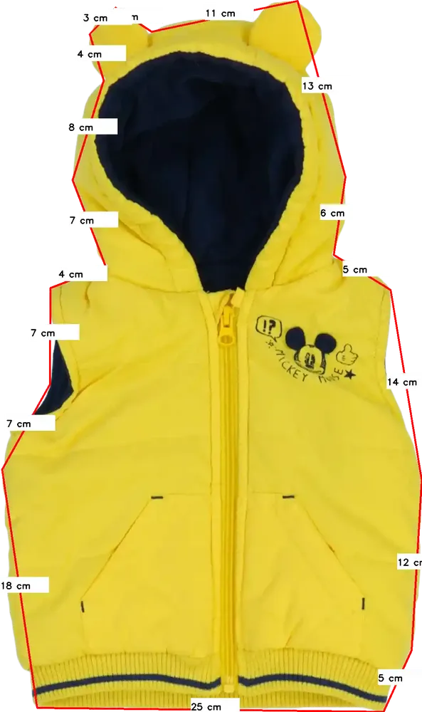 Sárga Disney Mellény EU 74 / UK 6-9 hónap / US 6-9 hónap