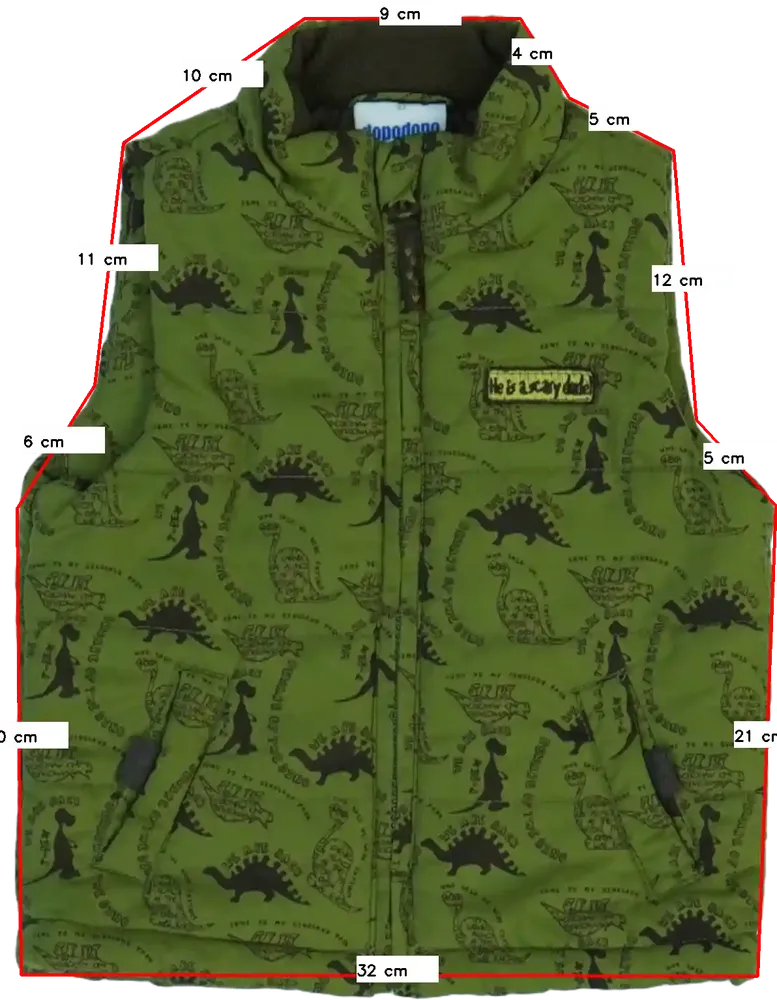 Zöld DopoDopo Mellény EU 92 / UK 2 év / US 2T