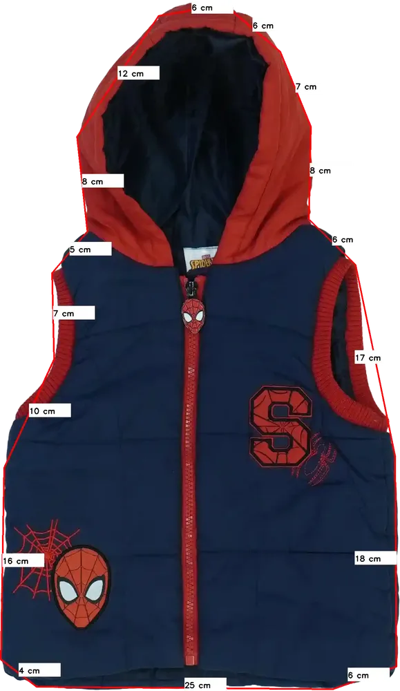 Kék Spiderman Mellény EU 104 / UK 4 év / US 4T/XS