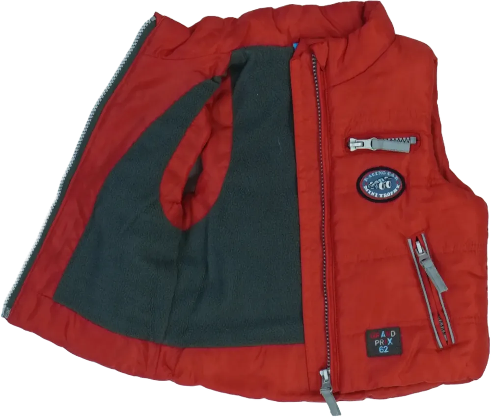 Piros Topolino Mellény EU 74 / UK 6-9 hónap / US 6-9 hónap