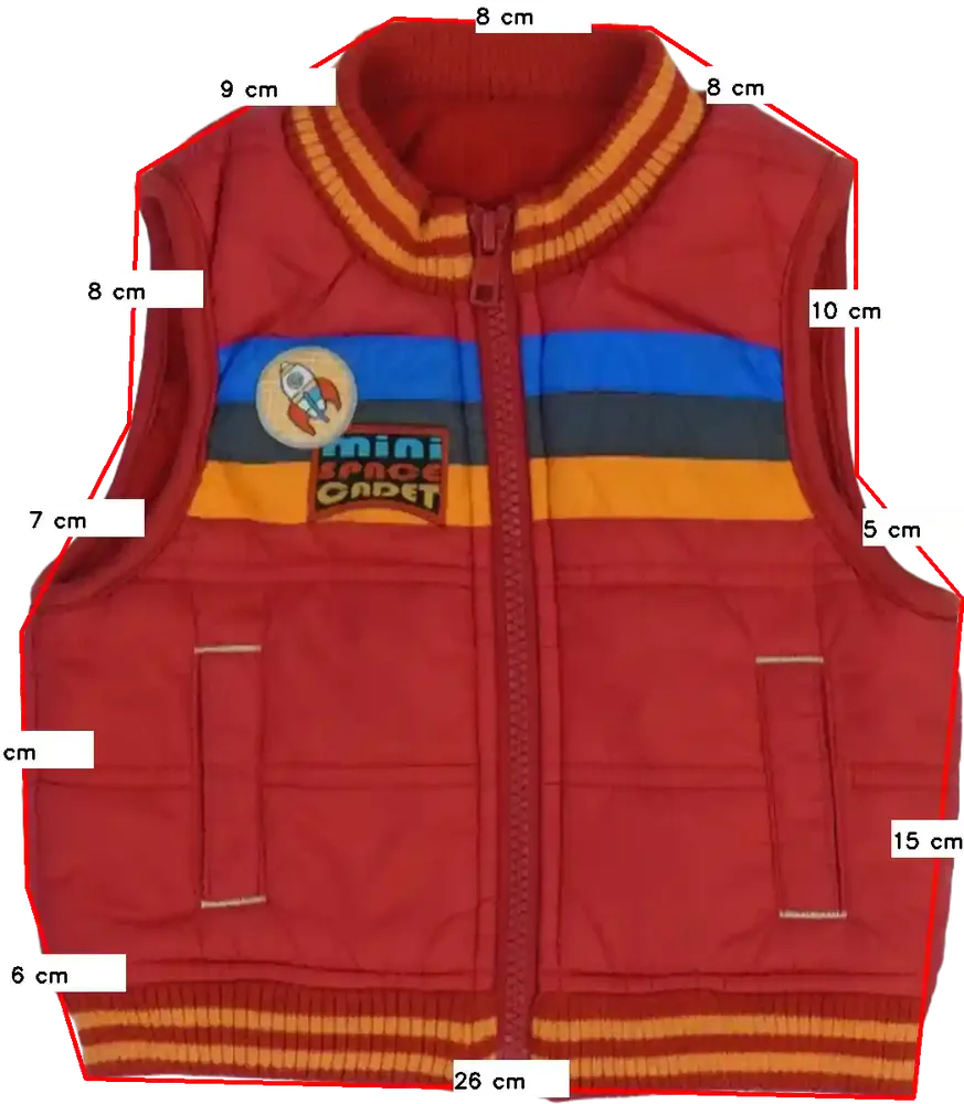 Piros Disney Mellény EU 68 / UK 3-6 hónap / US 3-6 hónap