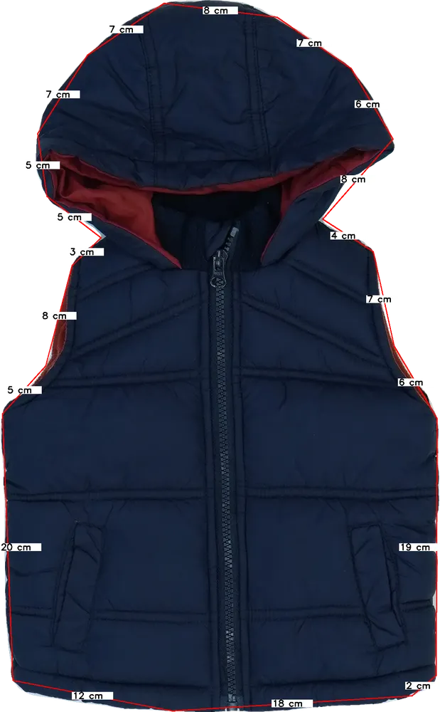 Kék Matalan Mellény EU 68 / UK 3-6 hónap / US 3-6 hónap