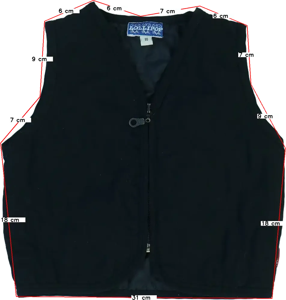 Fekete Egyéb Mellény EU 80 / UK 9-12 hónap / US 12 hónap