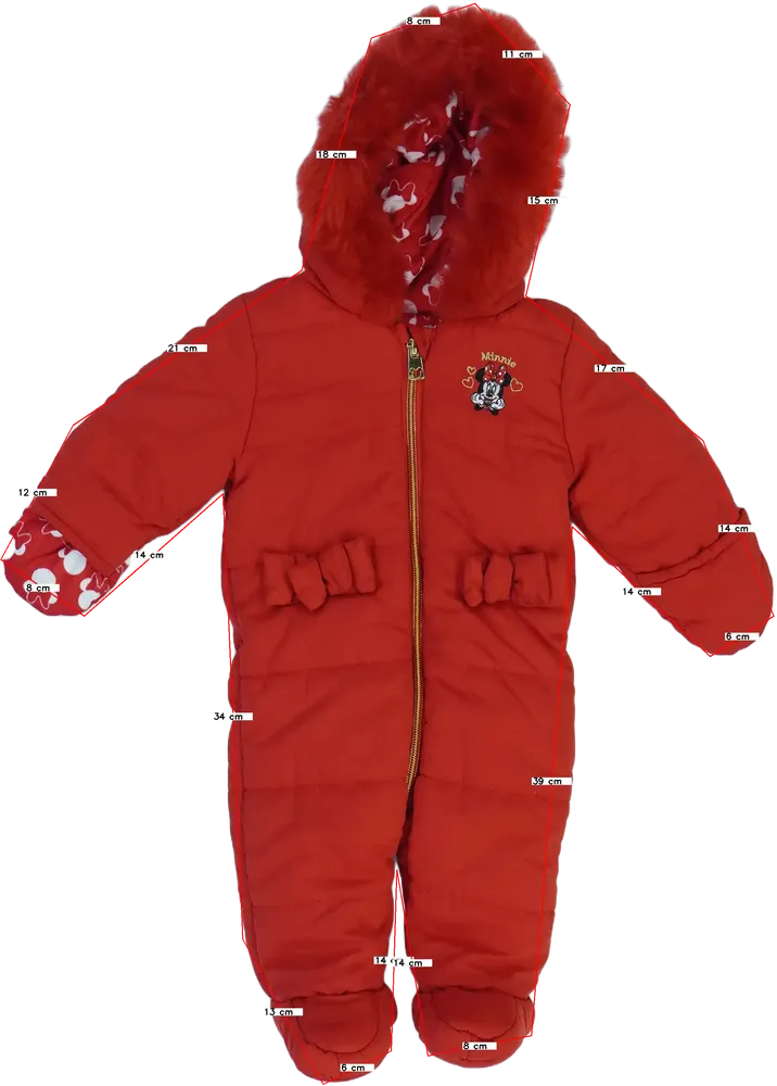 Piros Disney Baby overál EU 68 / UK 3-6 hónap / US 3-6 hónap