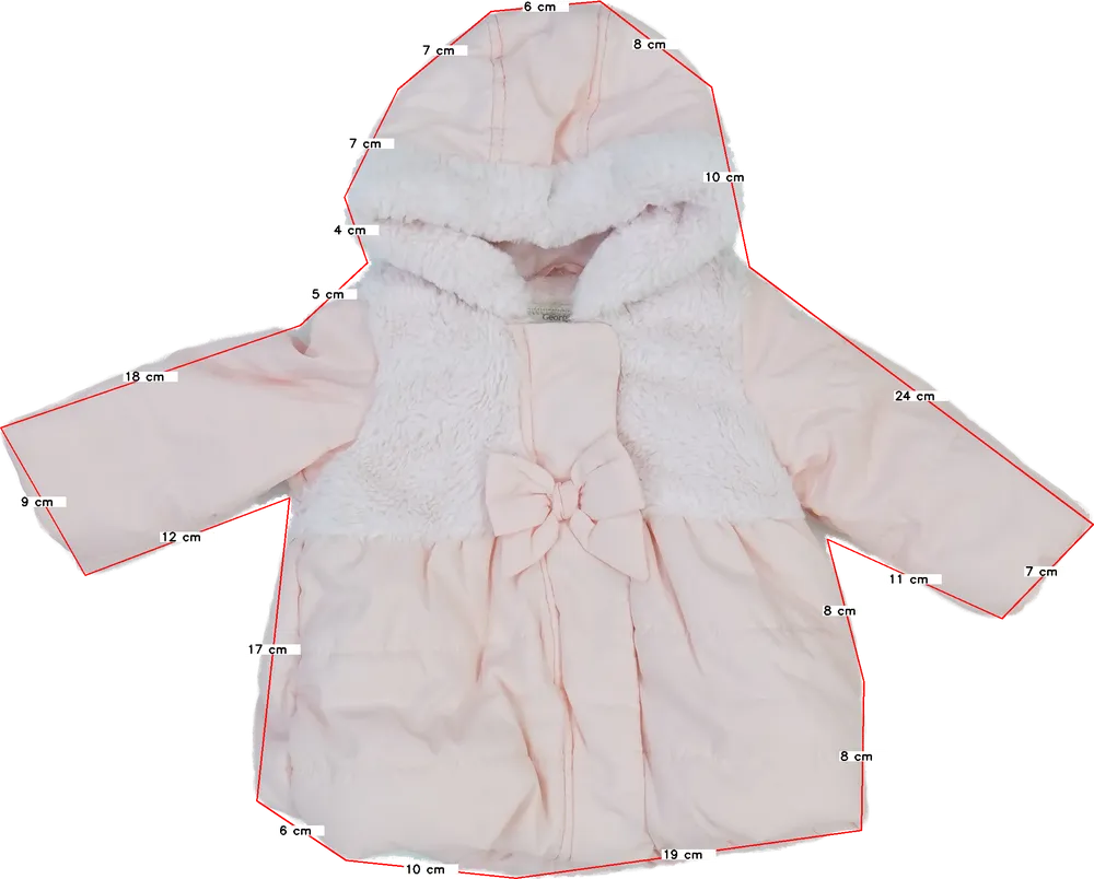 Rózsaszín George Télikabát EU 68 / UK 3-6 hónap / US 3-6 hónap