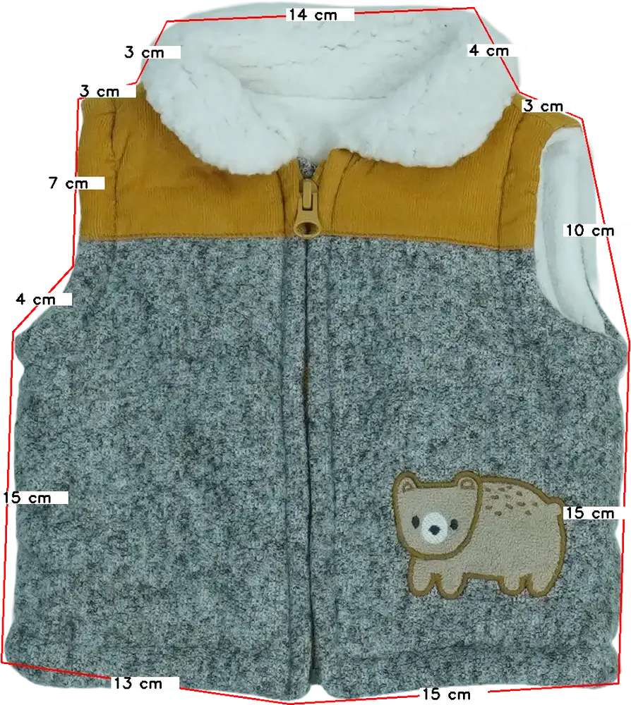 Szürke Nutmeg Mellény EU 56 / UK Újszülött / US Újszülött