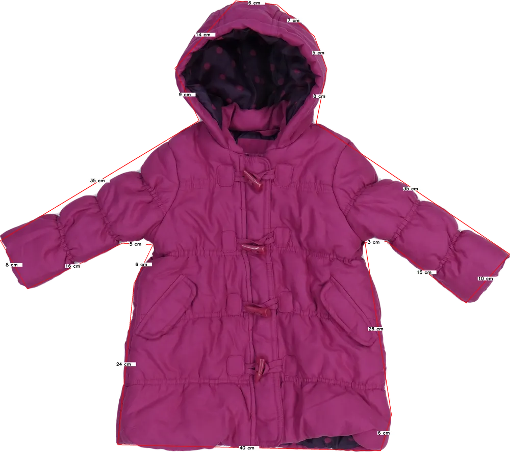 Rózsaszín John Lewis Télikabát EU 92 / UK 2 év / US 2T