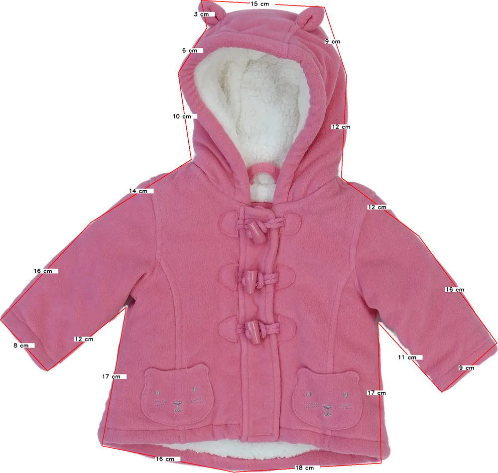 Rózsaszín BlueZoo Télikabát EU 68 / UK 3-6 hónap / US 3-6 hónap