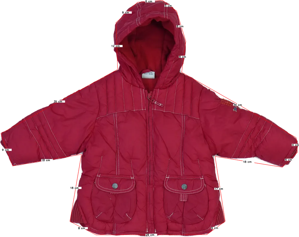 Piros Next Télikabát EU 86 / UK 12-18 hónap / US 18 hónap