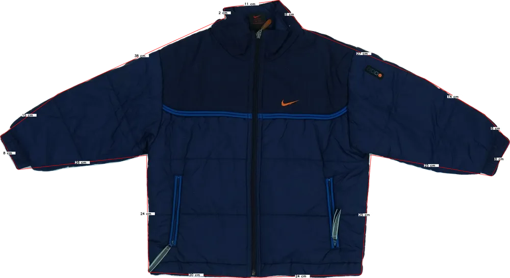 Kék Nike Átmeneti kabát EU 116 / UK 6 év / US 6 év/S