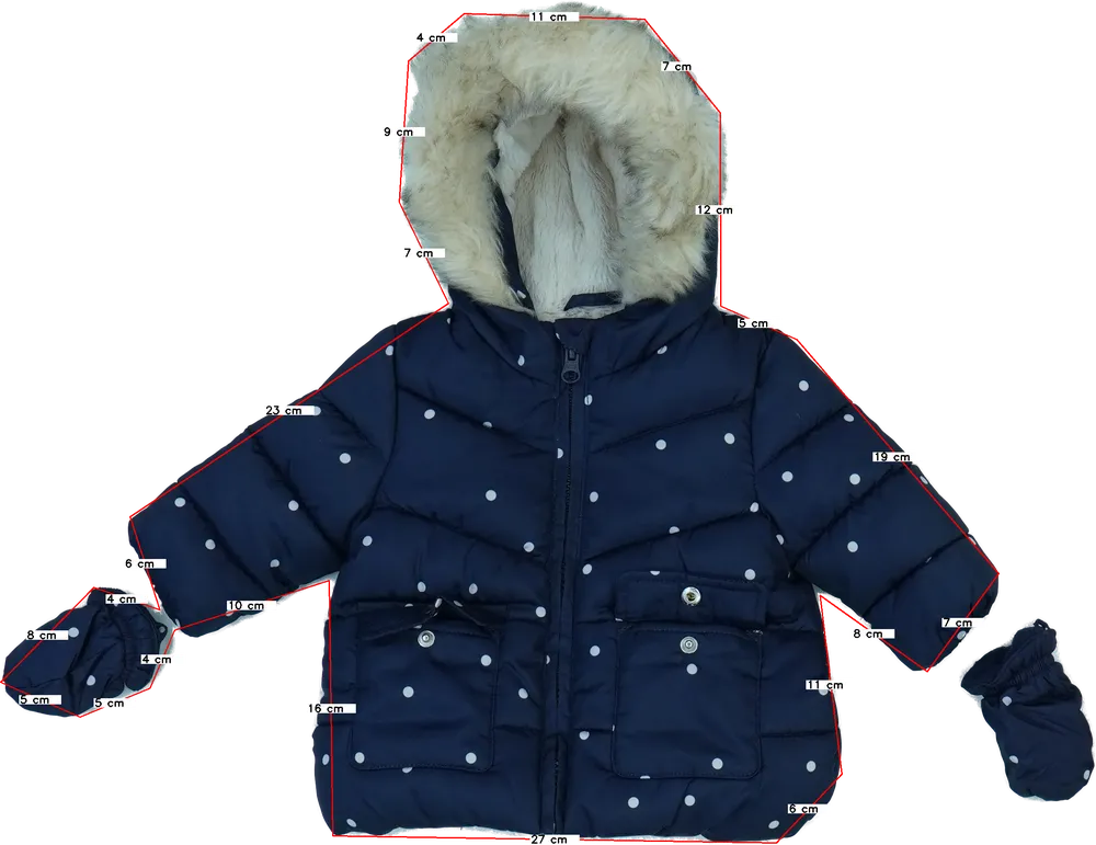 Kék Primark Télikabát EU 62 / UK 0-3 hónap / US 0-3 hónap