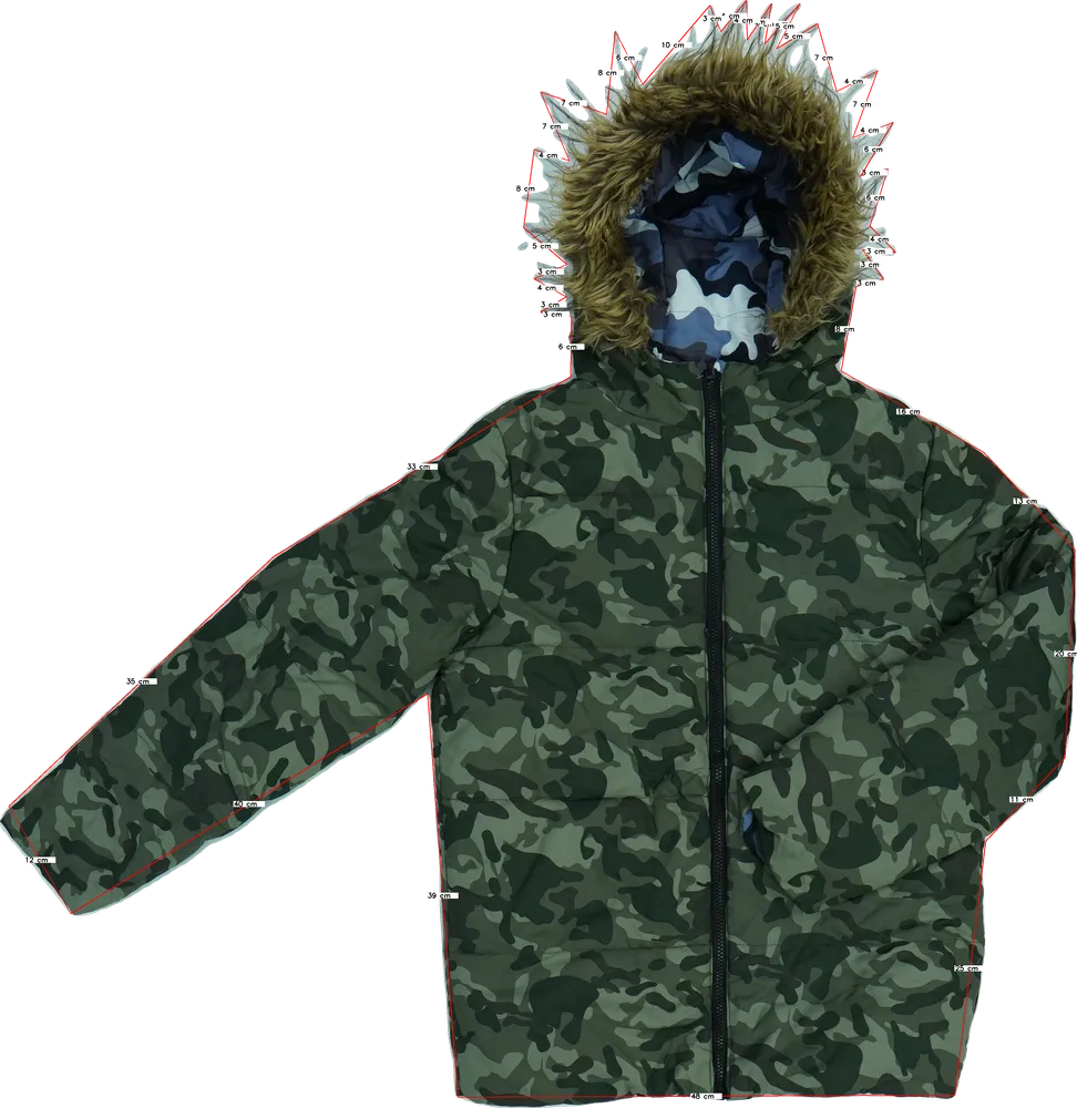 Terepszínű Egyéb Télikabát EU 164 / UK 14 év / US 14 év/XL
