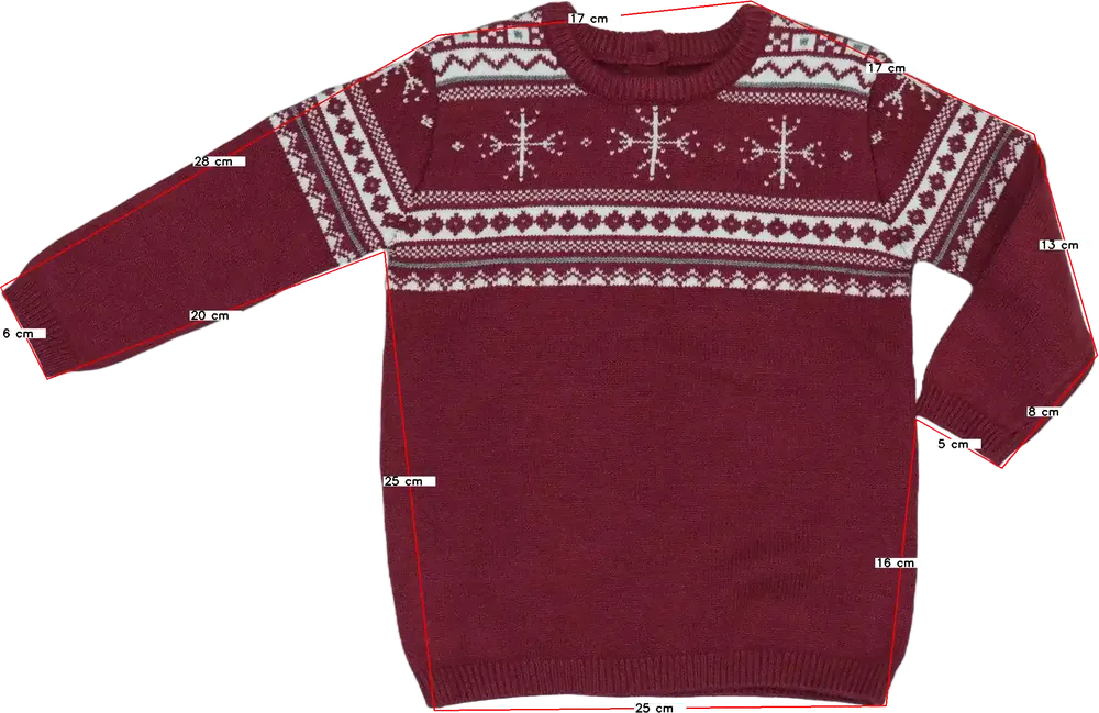 Bordó George Kötött pulcsi EU 80 / UK 9-12 hónap / US 12 hónap