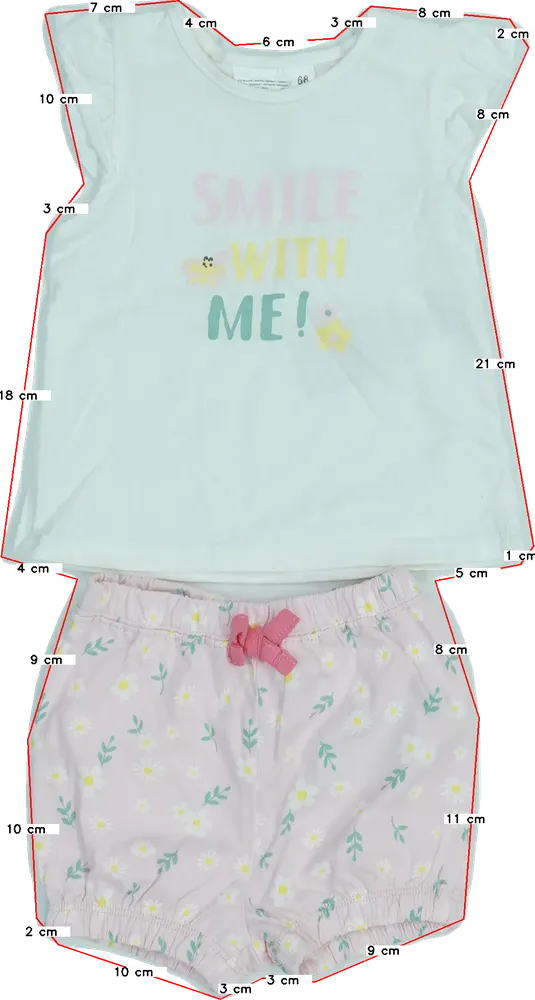 Multicoloured Ergee 2-piece set - Top &amp; Bottom EU 68 / UK 3-6 months / US 3-6 months