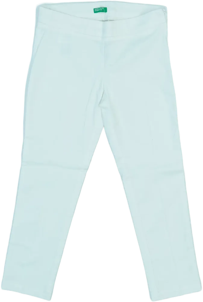 Fehér Benetton Hosszúnadrág EU 122 / UK 7 év / US 7 év/M