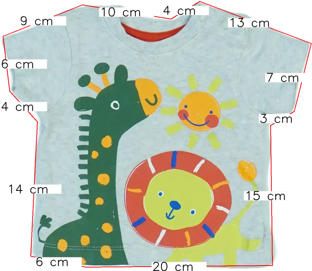 Szürke Nutmeg Póló EU 62 / UK 0-3 hónap / US 0-3 hónap