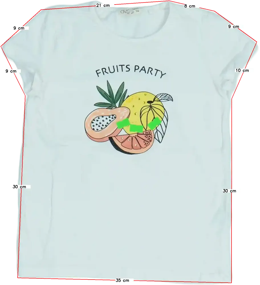 Fehér OVS Póló EU 128 / UK 8 év / US 8 év/M