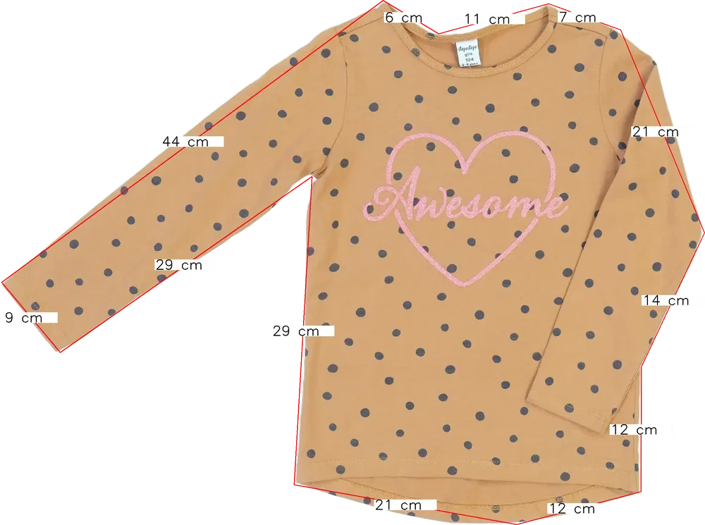 Barna DopoDopo Hosszú ujjú felső EU 104 / UK 4 év / US 4T/XS