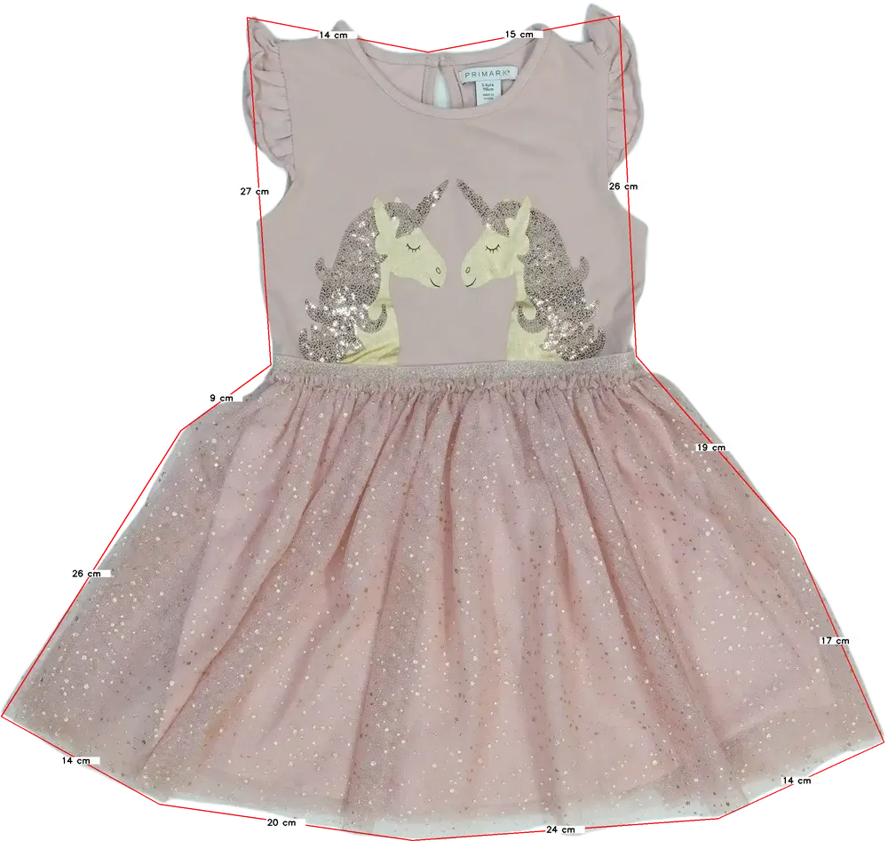 Rózsaszín Primark Ruha EU 116 / UK 6 év / US 6 év/S