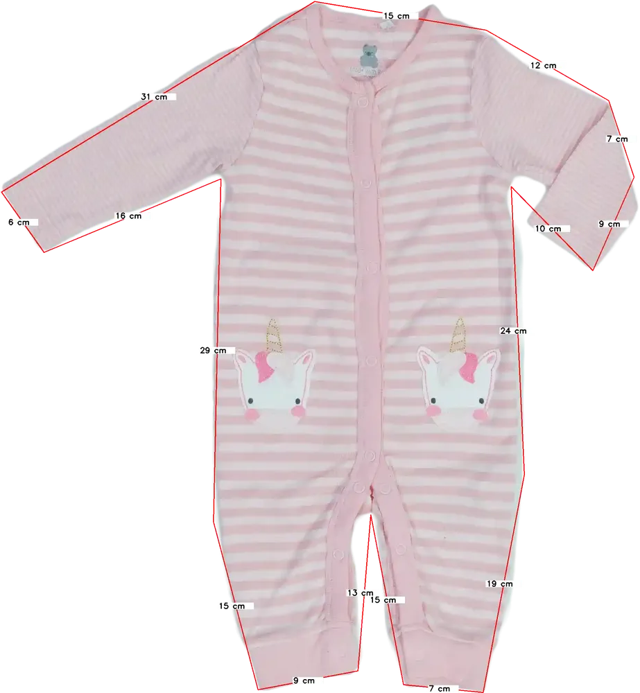 Rózsaszín BlueZoo Hosszú ujjú rugdalózó EU 74 / UK 6-9 hónap / US 6-9 hónap