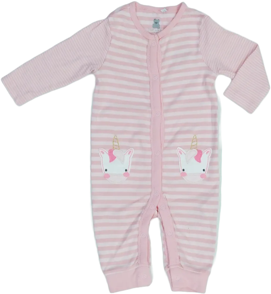 Rózsaszín BlueZoo Hosszú ujjú rugdalózó EU 74 / UK 6-9 hónap / US 6-9 hónap