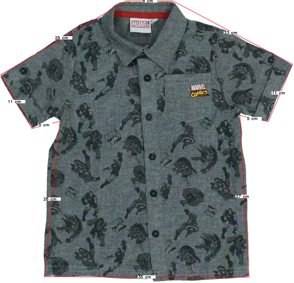 Szürke Marvel Ing EU 110 / UK 5 év / US 5 év/XS