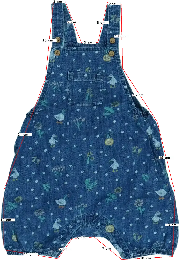 Blue M&amp;S/Marks&amp;Spencer Bib overal and shorts EU 86 / UK 12-18 months / US 18 months