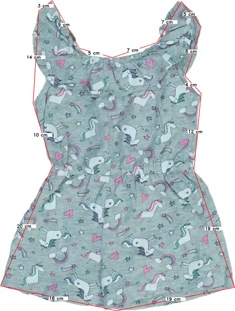 Szürke Primark Playsuit / Jumpsuit EU 110 / UK 5 év / US 5 év/XS