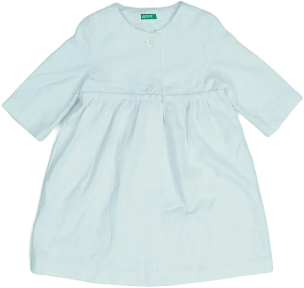 Fehér Benetton Ruha EU 140 / UK 10 év / US 10 év/L