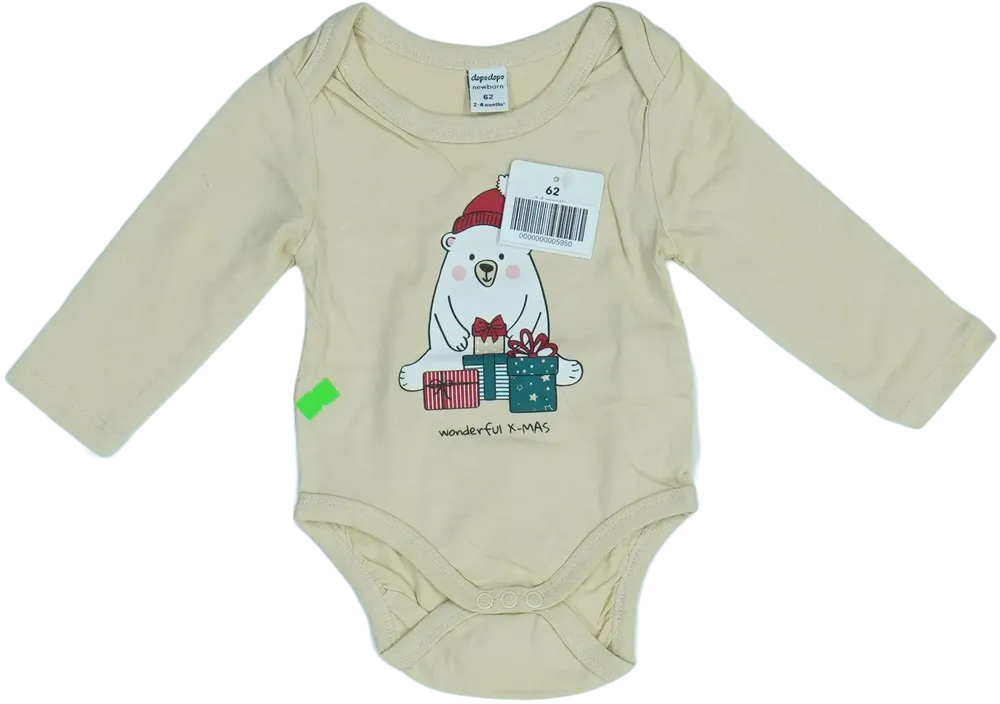 Barna DopoDopo Hosszú ujjú body EU 62 / UK 0-3 hónap / US 0-3 hónap