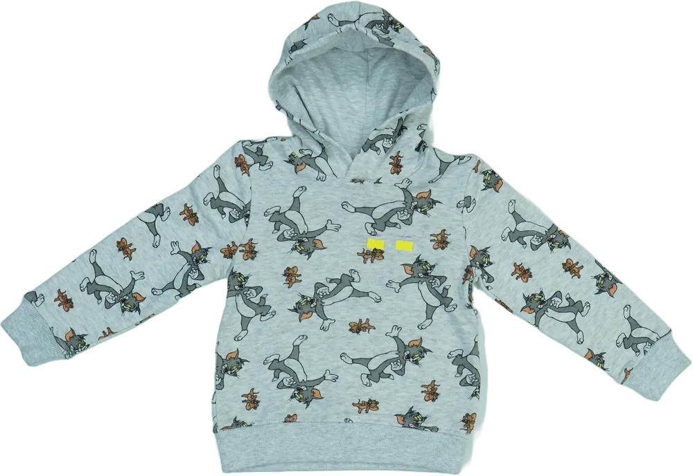 Szürke Tom&amp;Jerry Kapucnis pulóver EU 110 / UK 5 év / US 5 év/XS