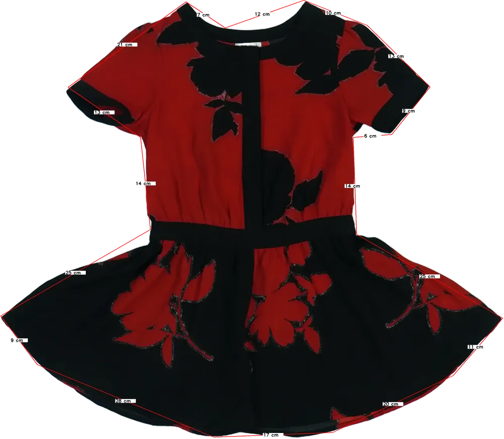 Piros Next Playsuit / Jumpsuit EU 122 / UK 7 év / US 7 év/M