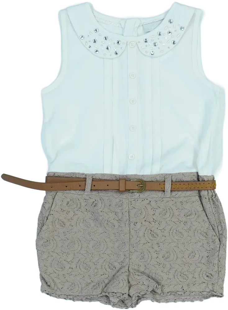 Fehér Matalan Playsuit / Jumpsuit EU 116 / UK 6 év / US 6 év/S