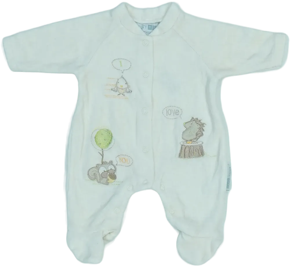 Fehér Egyéb Hosszú ujjú rugdalózó EU 50 / UK Újszülött / US Újszülött