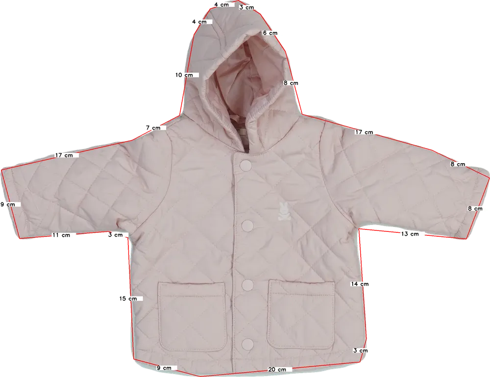 Rózsaszín Benetton Átmeneti kabát EU 68 / UK 3-6 hónap / US 3-6 hónap