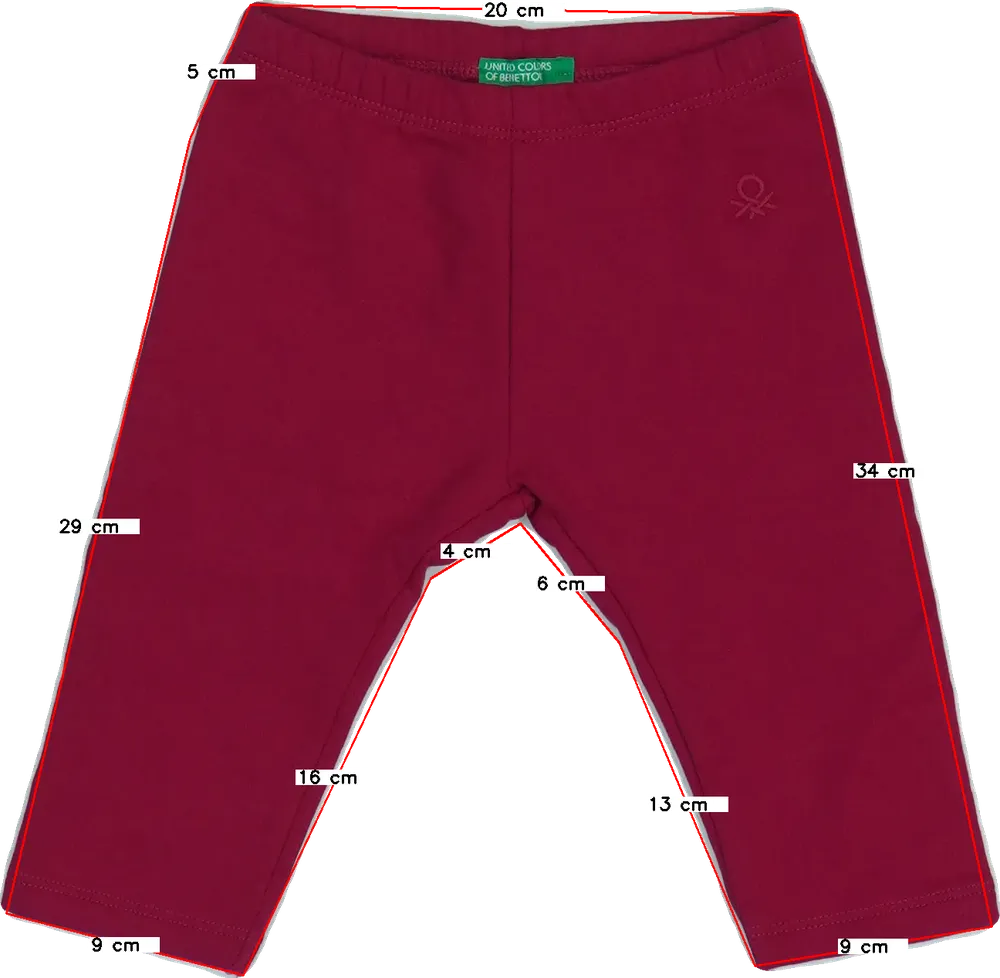 Rózsaszín Benetton Leggings EU 74 / UK 6-9 hónap / US 6-9 hónap