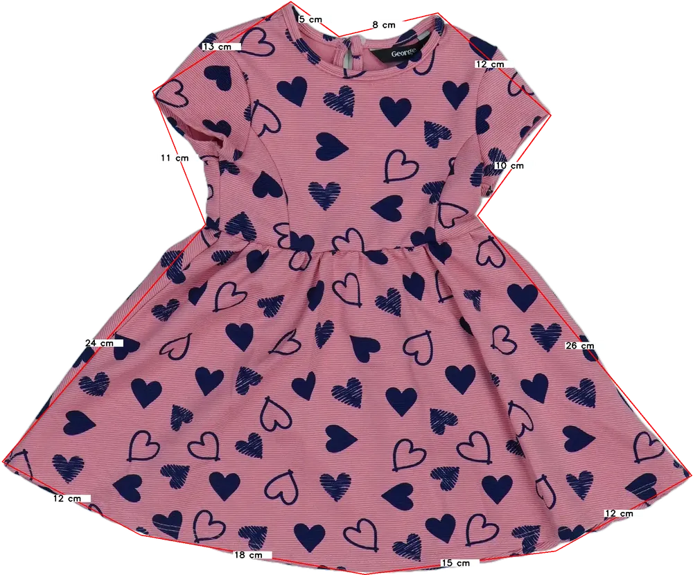 Rózsaszín George Ruha EU 80 / UK 9-12 hónap / US 12 hónap