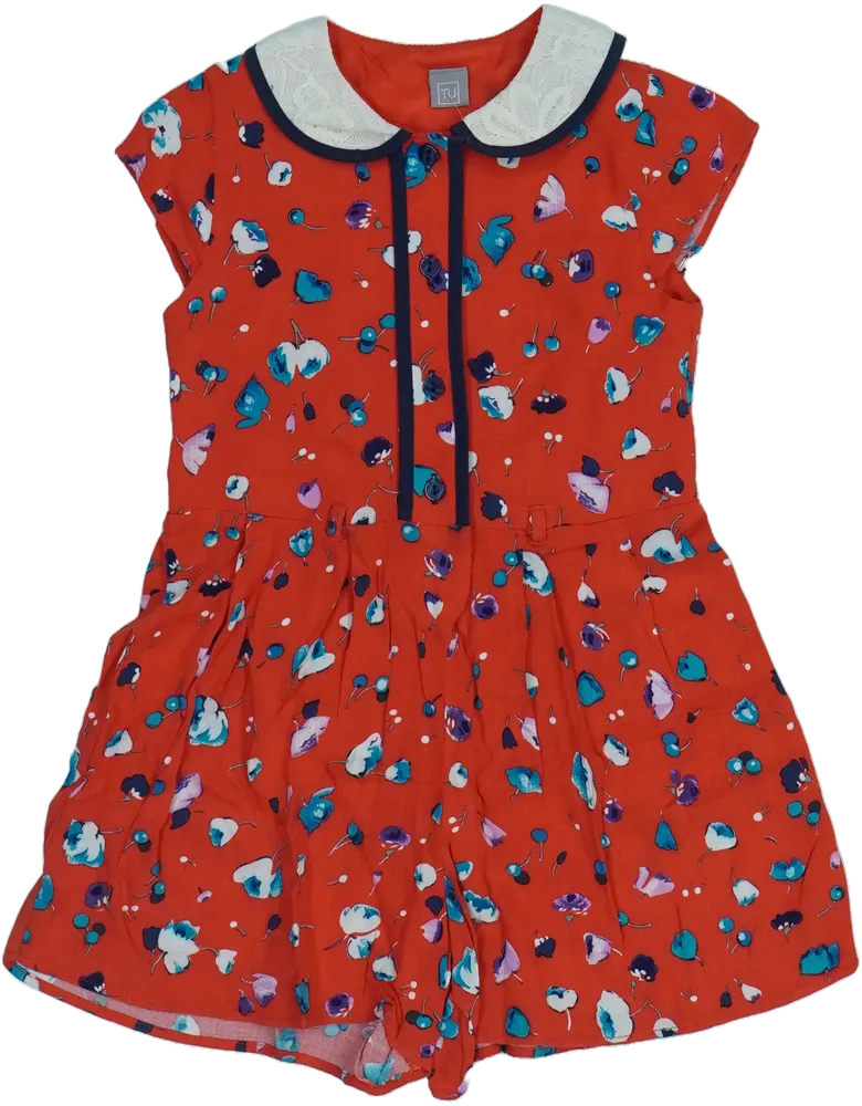 Piros TU Playsuit / Jumpsuit EU 116 / UK 6 év / US 6 év/S