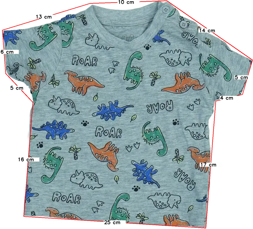 Szürke Matalan Póló EU 68 / UK 3-6 hónap / US 3-6 hónap