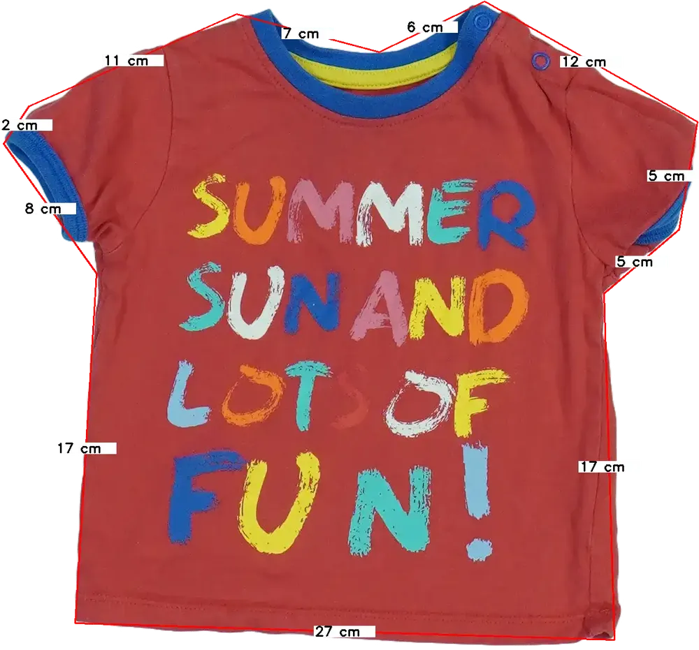 Piros BHS Póló EU 74 / UK 6-9 hónap / US 6-9 hónap