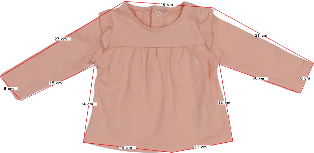 Rózsaszín TU Hosszú ujjú felső EU 62 / UK 0-3 hónap / US 0-3 hónap