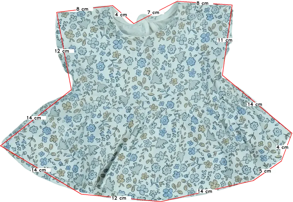 Fehér George Tunika EU 68 / UK 3-6 hónap / US 3-6 hónap