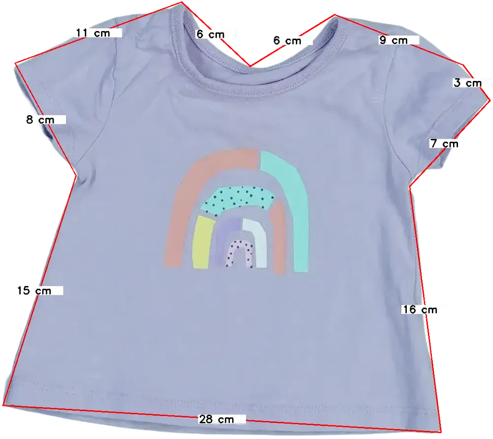 Lila George Póló EU 50 / UK Újszülött / US Újszülött