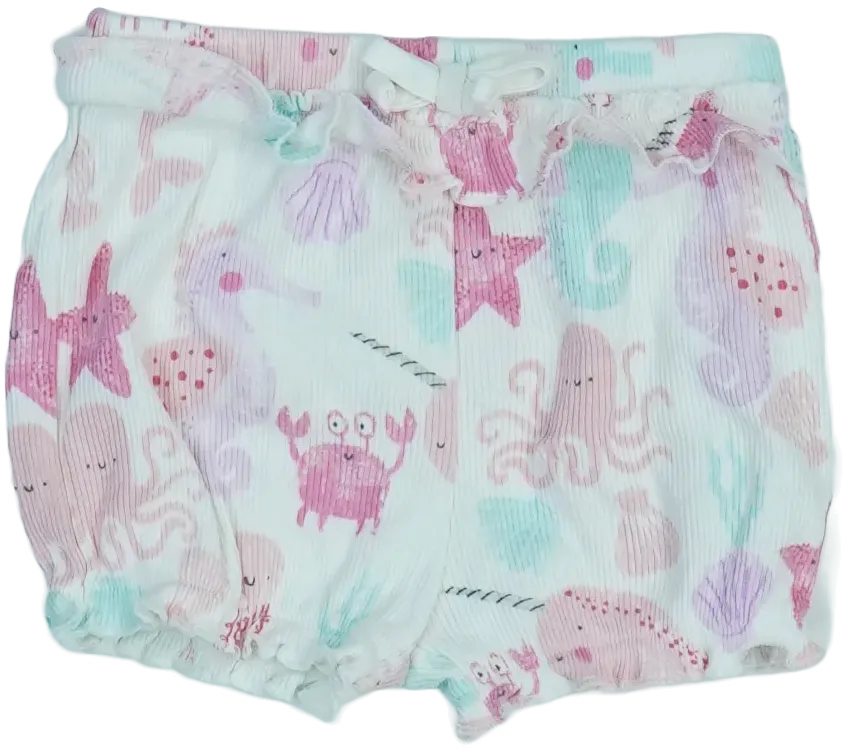 Fehér Matalan Rövidnadrág EU 68 / UK 3-6 hónap / US 3-6 hónap